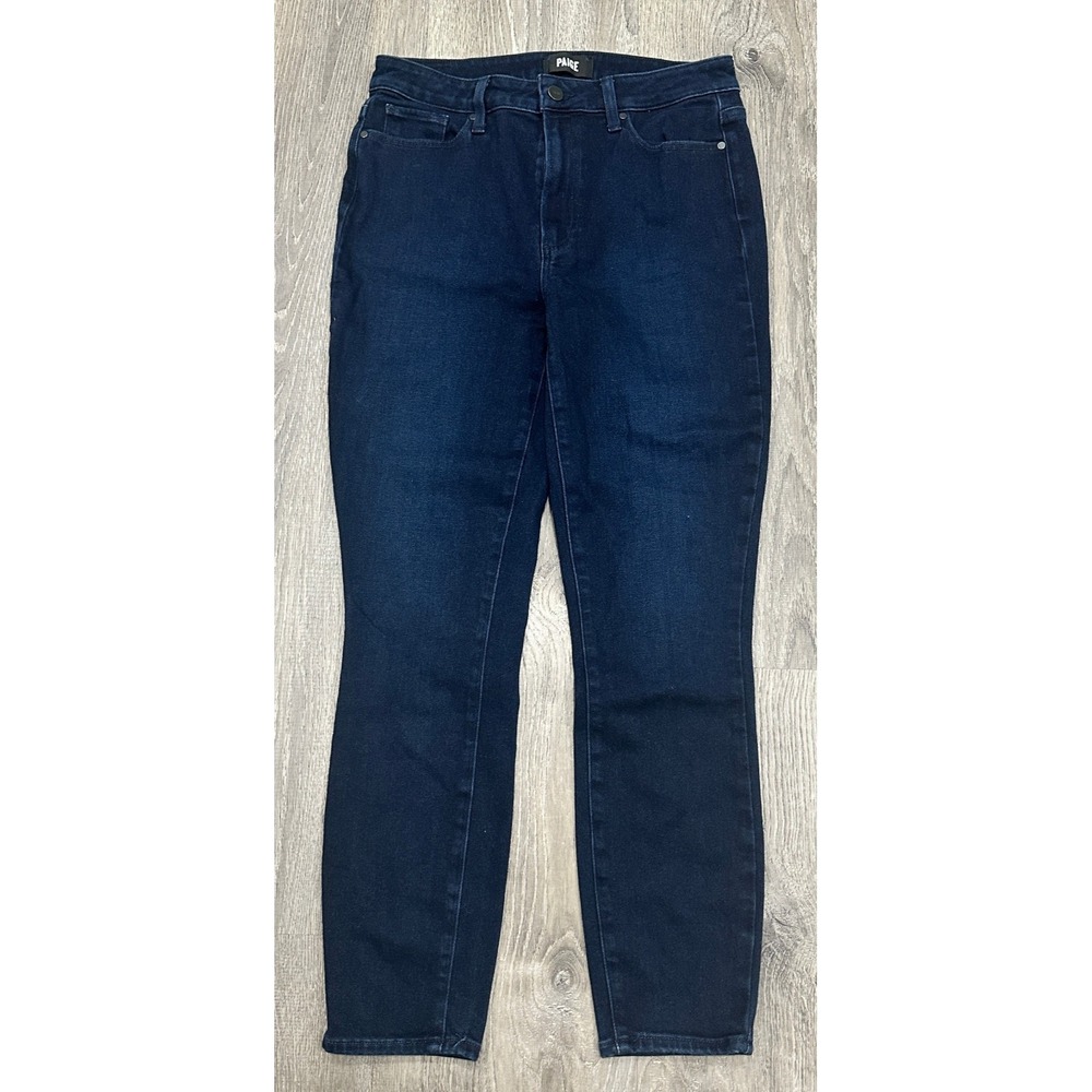 PAIGE Denim Jeans Womens 30 Hoxton Ankle Skinny Distressed Hi Rise Stretch Jeans